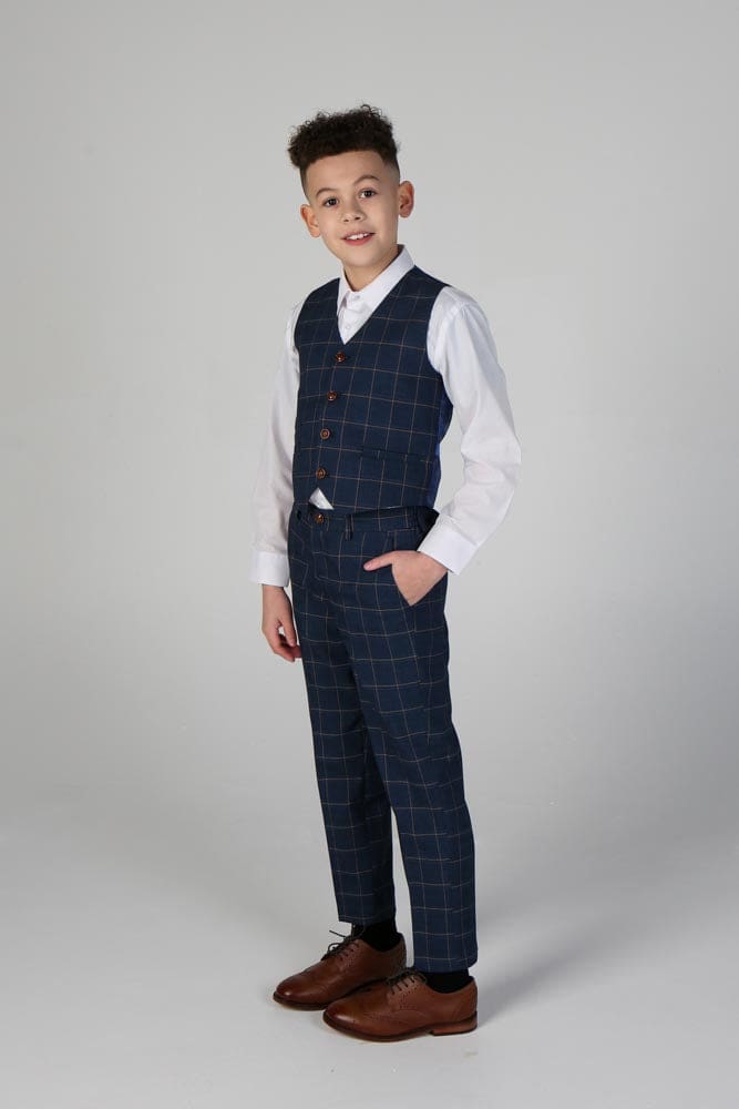 Device - Boy’s Hamleys Navy Three Piece Suit - boys suits