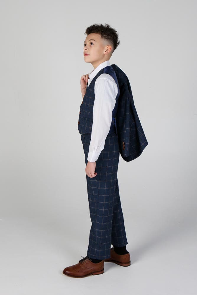 Device - Boy’s Hamleys Navy Three Piece Suit - boys suits