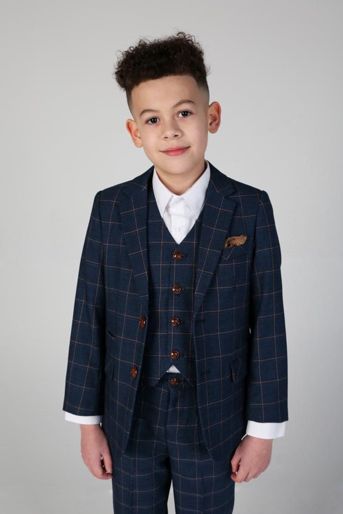 Device - Boy’s Hamleys Navy Three Piece Suit - boys suits