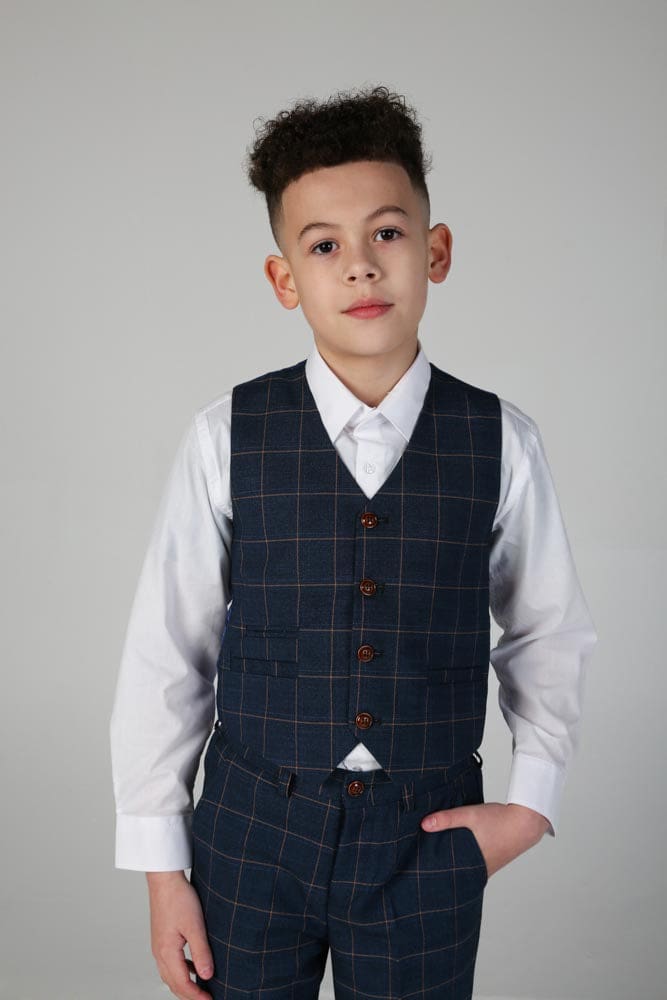 Device - Boy’s Hamleys Navy Three Piece Suit - boys suits