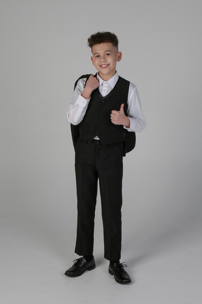 Device - Boy’s Harry Black Three Piece Suit - boys suits