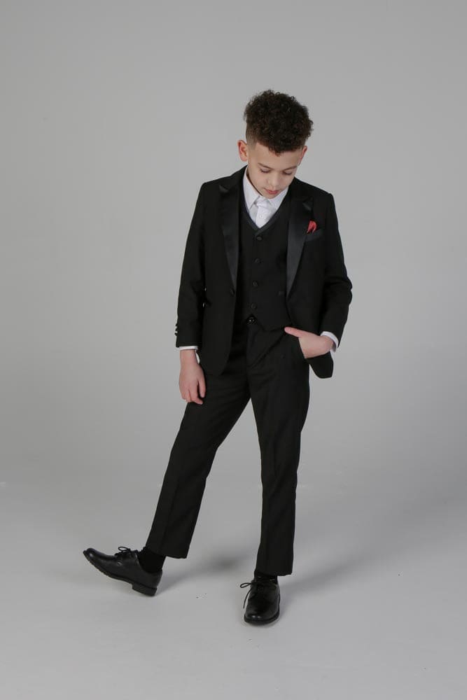 Device - Boy’s Harry Black Three Piece Suit - boys suits