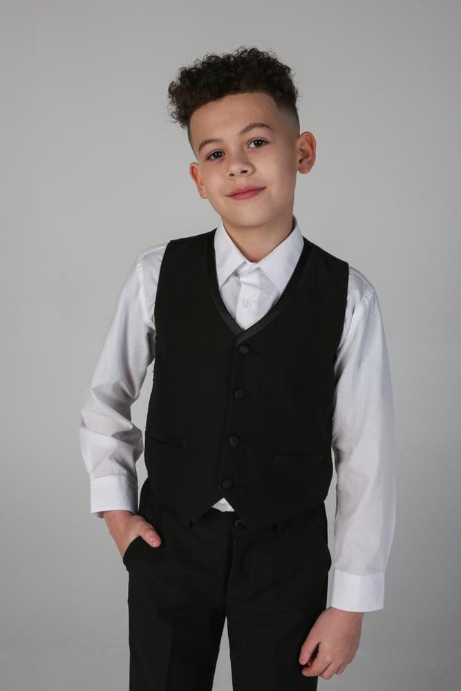 Device - Boy’s Harry Black Three Piece Suit - boys suits