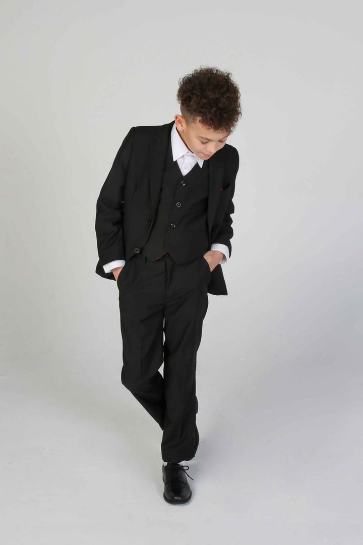 Device - Boy’s Parker Black Three piece Suit