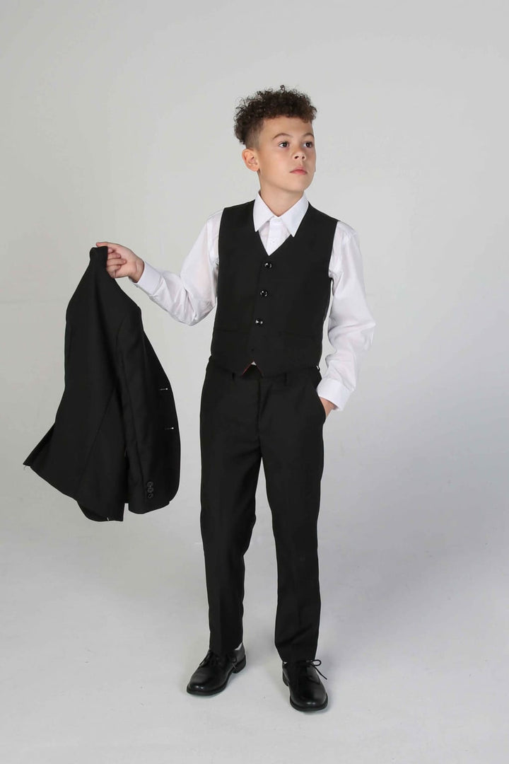 Device - Boy’s Parker Black Three piece Suit