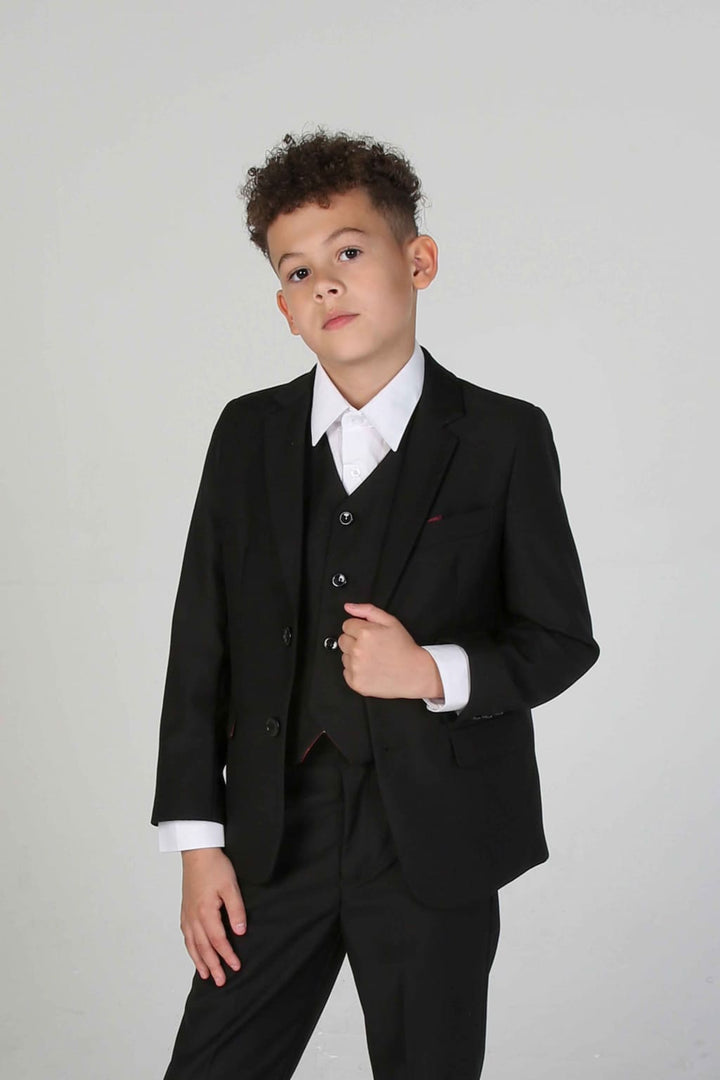 Device - Boy’s Parker Black Three piece Suit