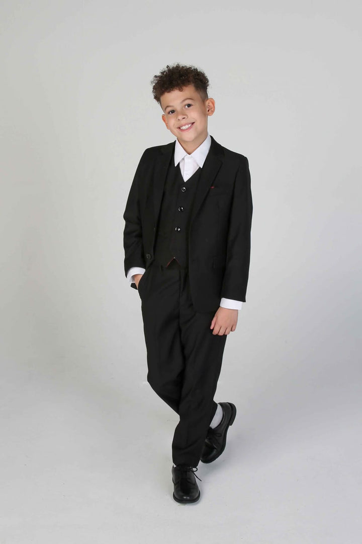 Device - Boy’s Parker Black Three piece Suit