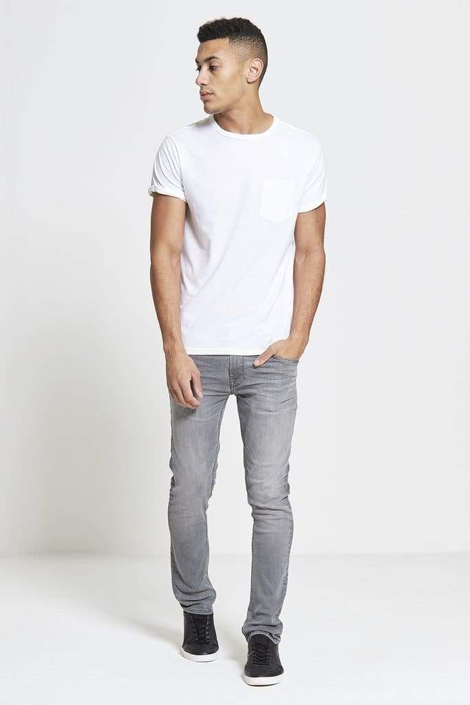 ACE Slim Stretch Jeans In Light Grey - Jeans