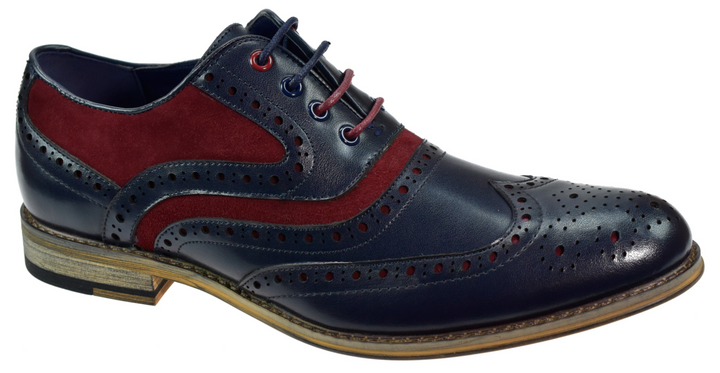 Ethan Navy Leather Shoes - Shoes