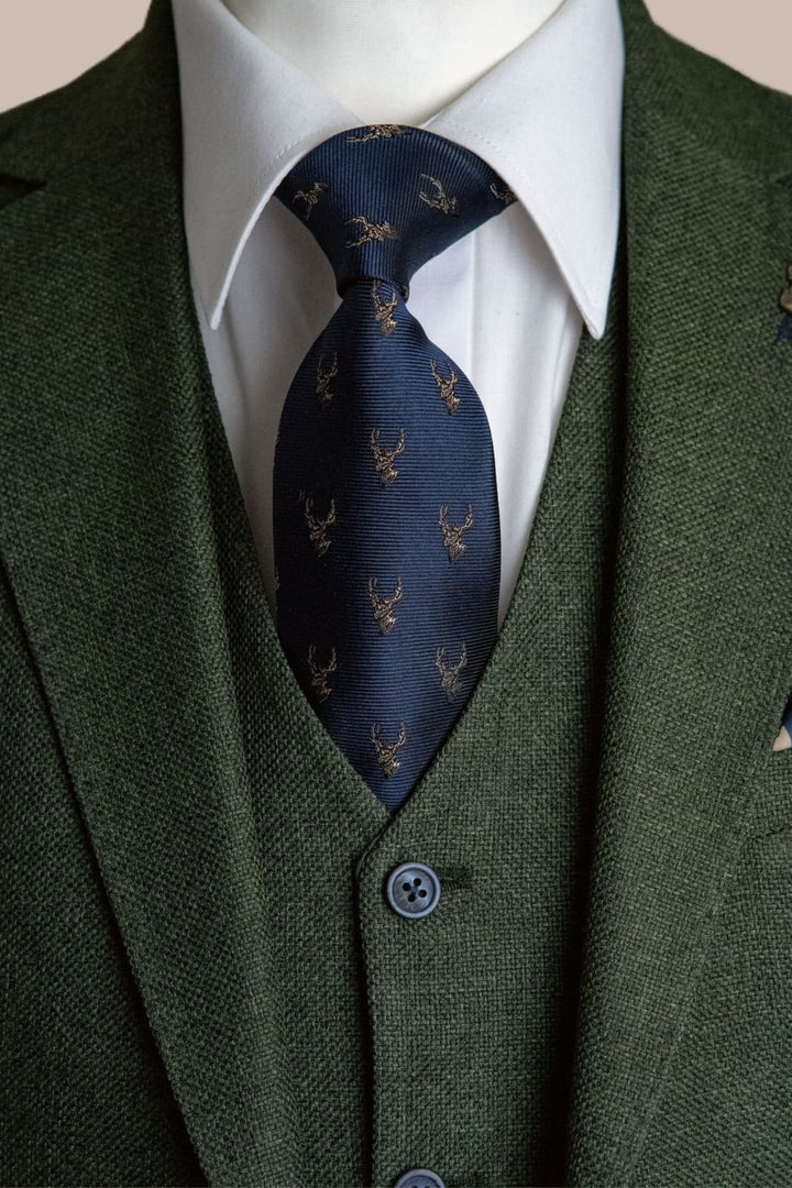 Fratelli Robbie Men’s Olive Green Tweed Blazer - Jackets