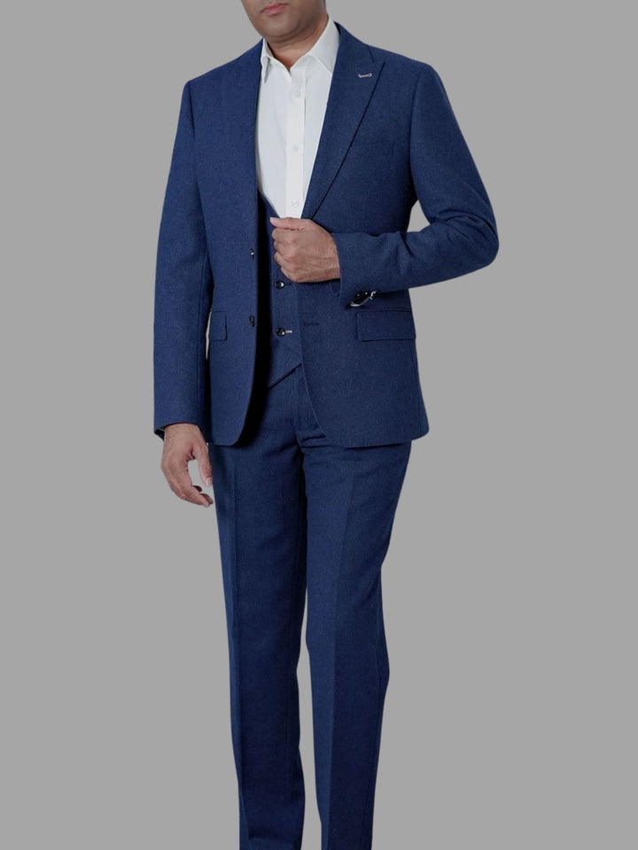 Harry Brown Ralph Tweed Navy 3 Piece Suit - Suit & Tailoring
