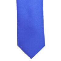 LA Smith Regatta Blue Skinny Weft Satin Tie - Accessories