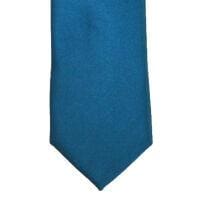 LA Smith Teal Skinny Weft Satin Tie - Accessories