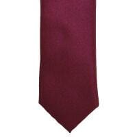 LA Smith Wine Skinny Weft Satin Tie - Accessories