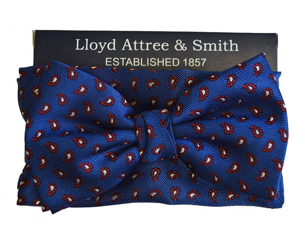 L A Smith Poly Blue Bow Tie And Hank Set - Accessories