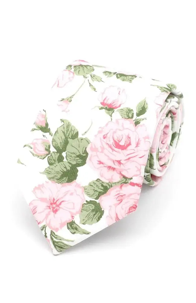 LA Smith Carline Rose Liberty Art Fabric Ties - Pink - Accessories