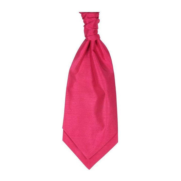 Mens LA Smith Wedding Self Tie Cravats - Fuchsia - Accessories