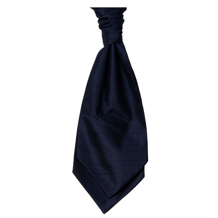 Mens LA Smith Wedding Self Tie Cravats - Navy - Accessories