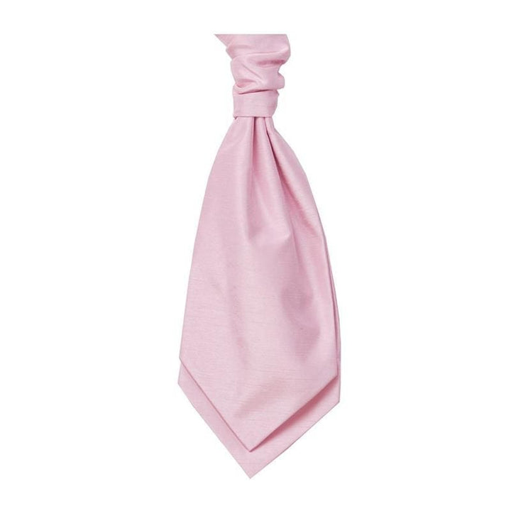 Mens LA Smith Wedding Self Tie Cravats - Pink - Accessories