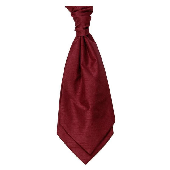Mens LA Smith Wedding Self Tie Cravats - Wine - Accessories