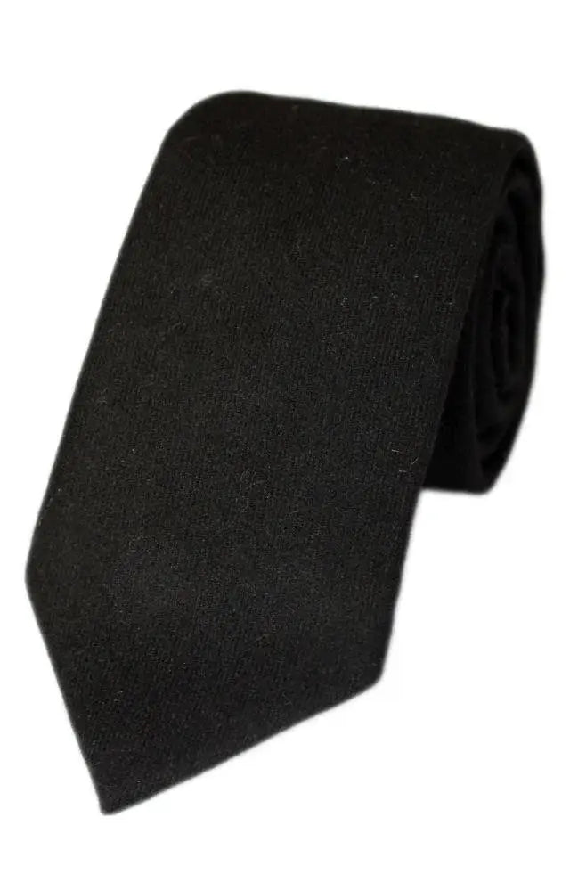 LA Smith Plain Country Ties - Black - tie