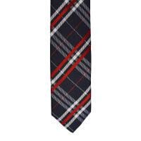 LA Smith Red Skinny Tartan Tie - Accessories