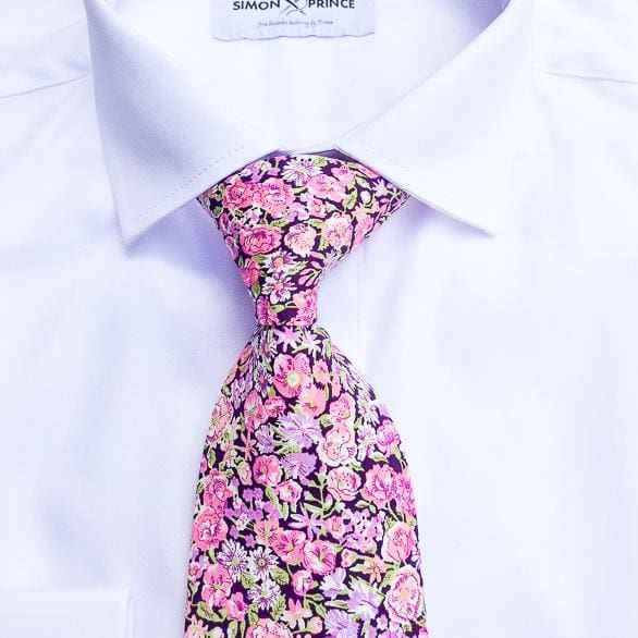 Liberty Fabric Chive Pink Cotton Tie - Accessories