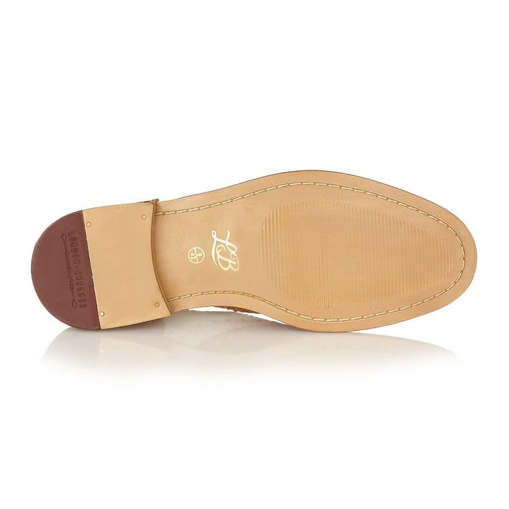 Tommy Derby Tan/Blue/Red Brogue Shoes - Shoes