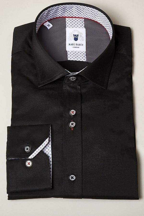 Marc Darcy Alfie Black Long Sleeve Shirt - S - Shirts