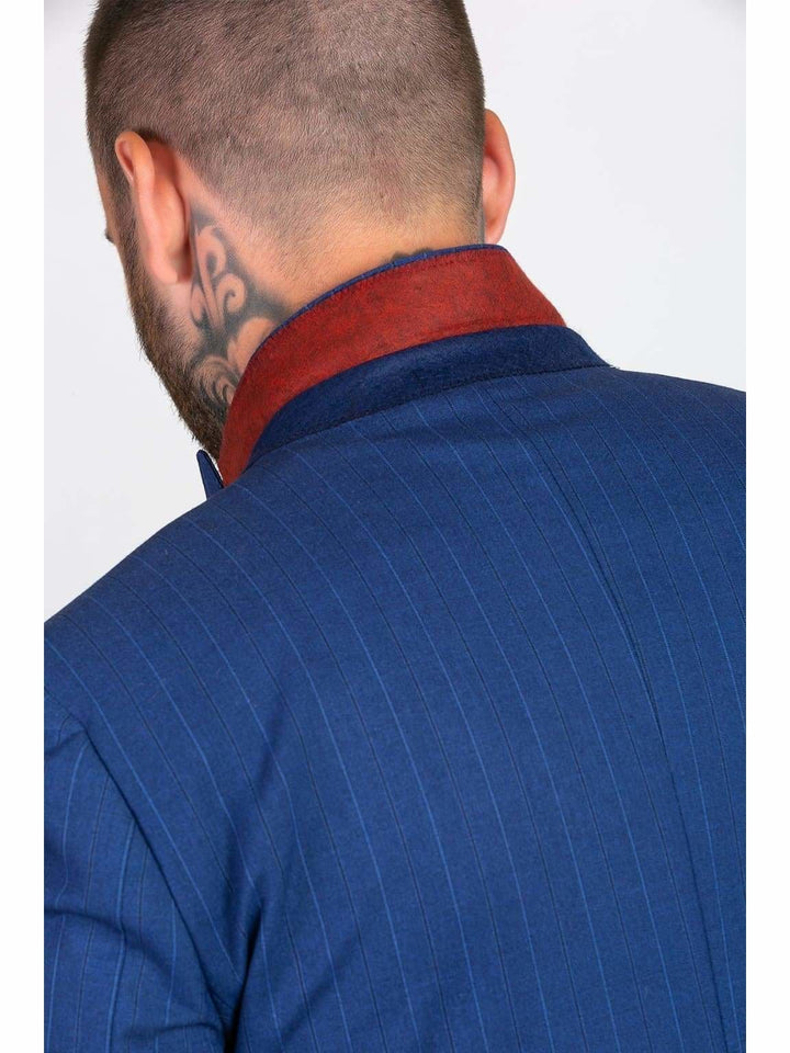 Marc Darcy Conrad Royal Blue Pinstripe Blazer