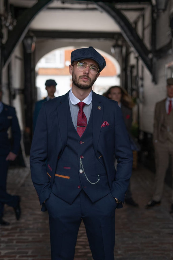 Marc Darcy JD4 Navy Contrast Trim Blazer - 34 - Suit & Tailoring