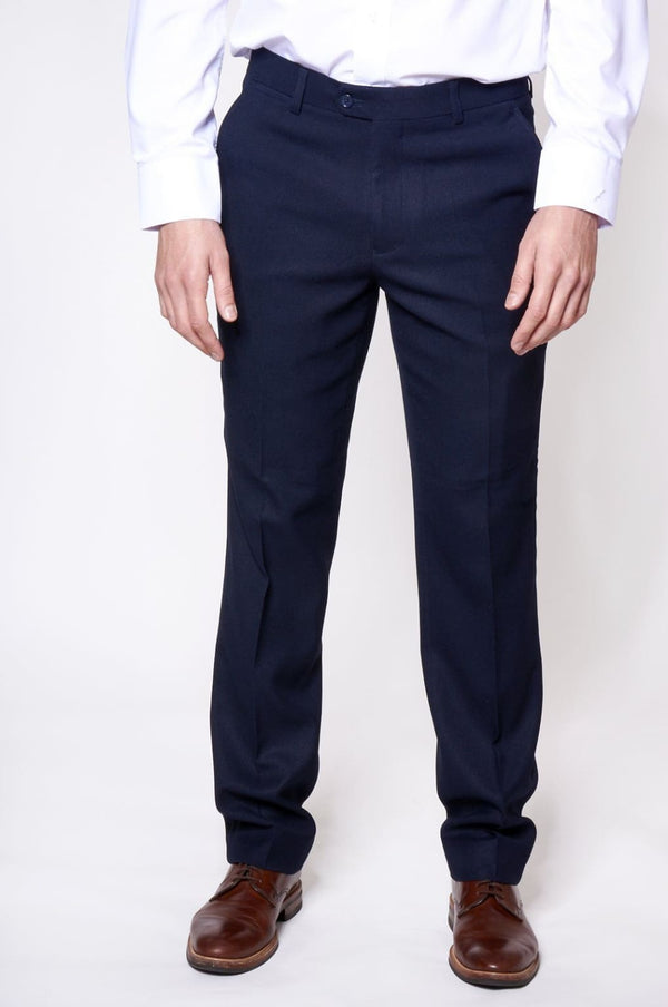 Marc Darcy JD4 Mens Navy Slim Fit Suit Trousers - Suit & Tailoring