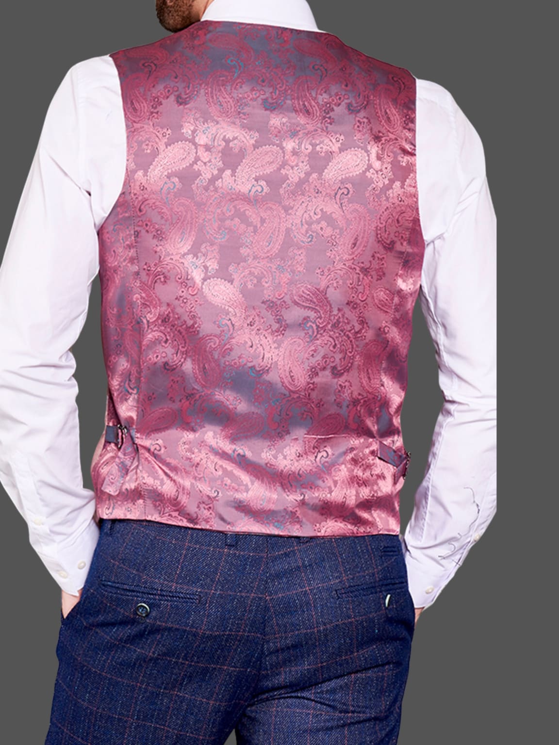 Pink waistcoat mens hotsell