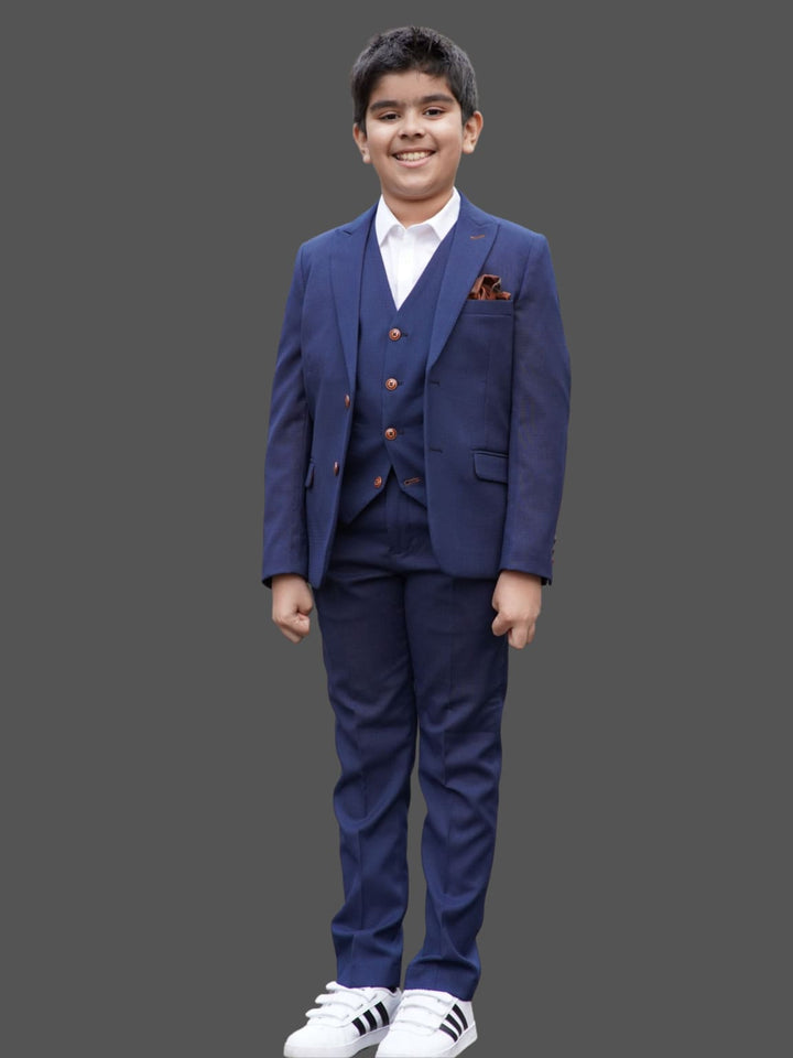 Marc Darcy Max Boy’s Royal Blue Three Piece Suit - 14 YEARS - Pant Suits