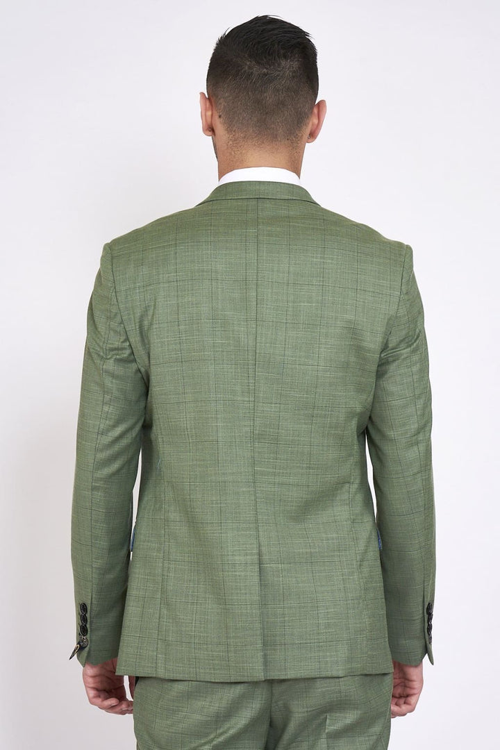 Copy of Marc Darcy Sid Moss Green Check Blazer - Suit & Tailoring