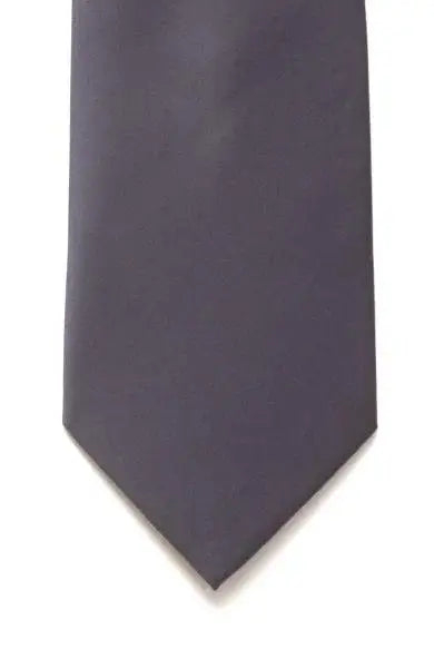 LA Smith Plain Satin Tie - Charcoal