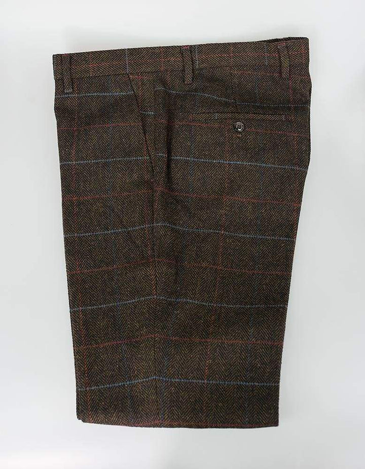 Last Chance Men’s Clearance Tweed Trousers - 28R / Tommy/Brown - Suit & Tailoring