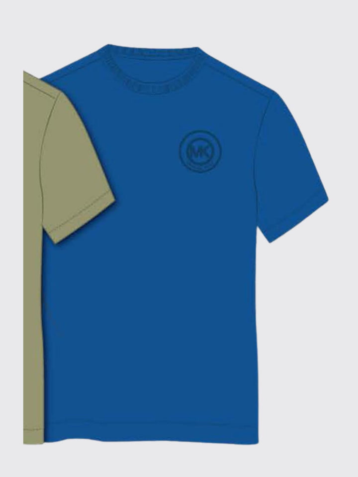 Michael Kors BSR Peach Jersey Crew Neck T-Shirt - Sapphire Blue / S - T-Shirt