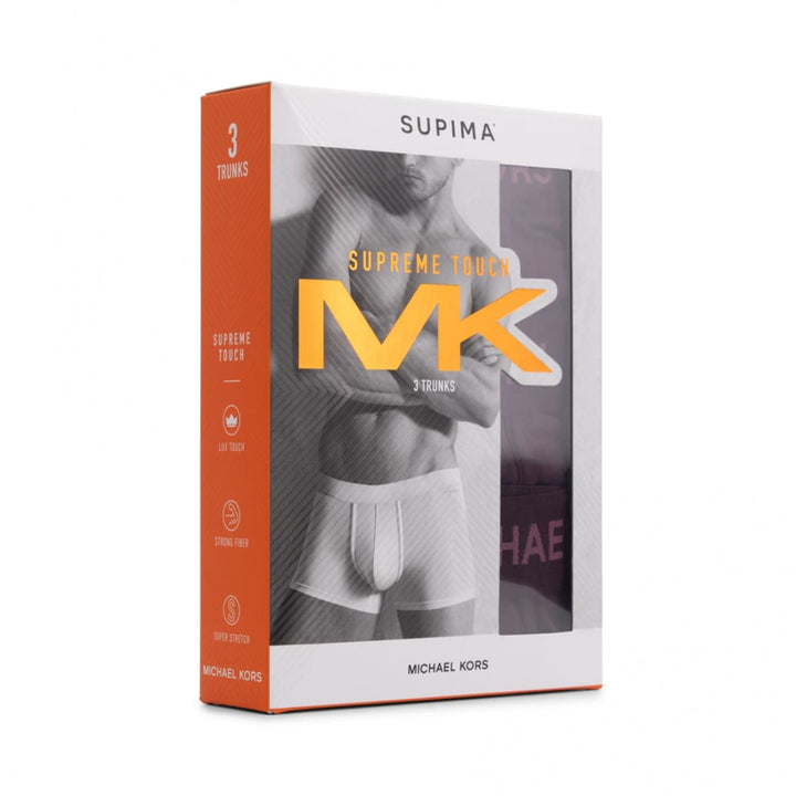 Michael-Kors Men’s 3-Pack Bordeaux S.T Fashion Trunk - Underwear