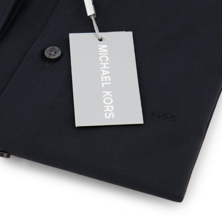 Michael Kors Men’s Black Long Sleeve Single Cuff Premium Tailored Fit Shirt - Shirts