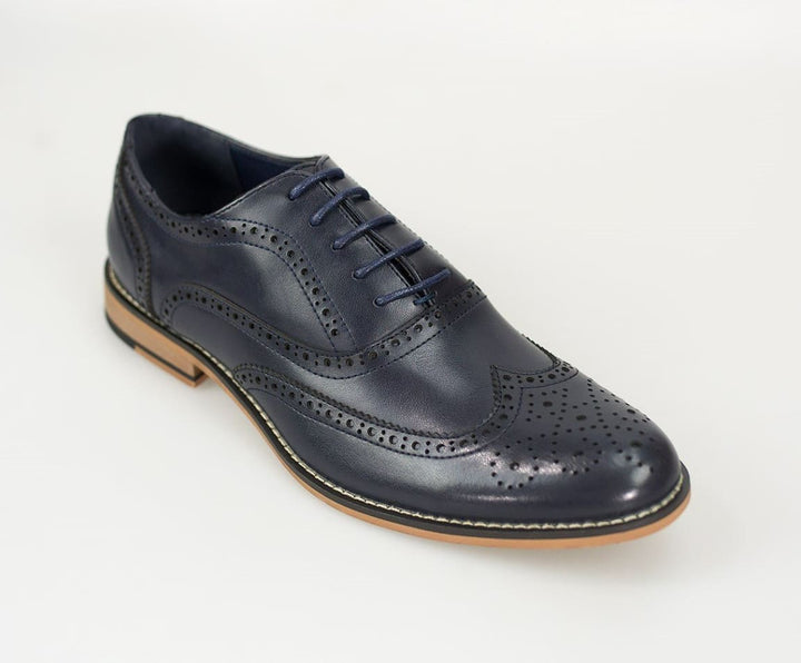 Oxford Navy Brogue Shoes - UK7 | EU41 - Shoes