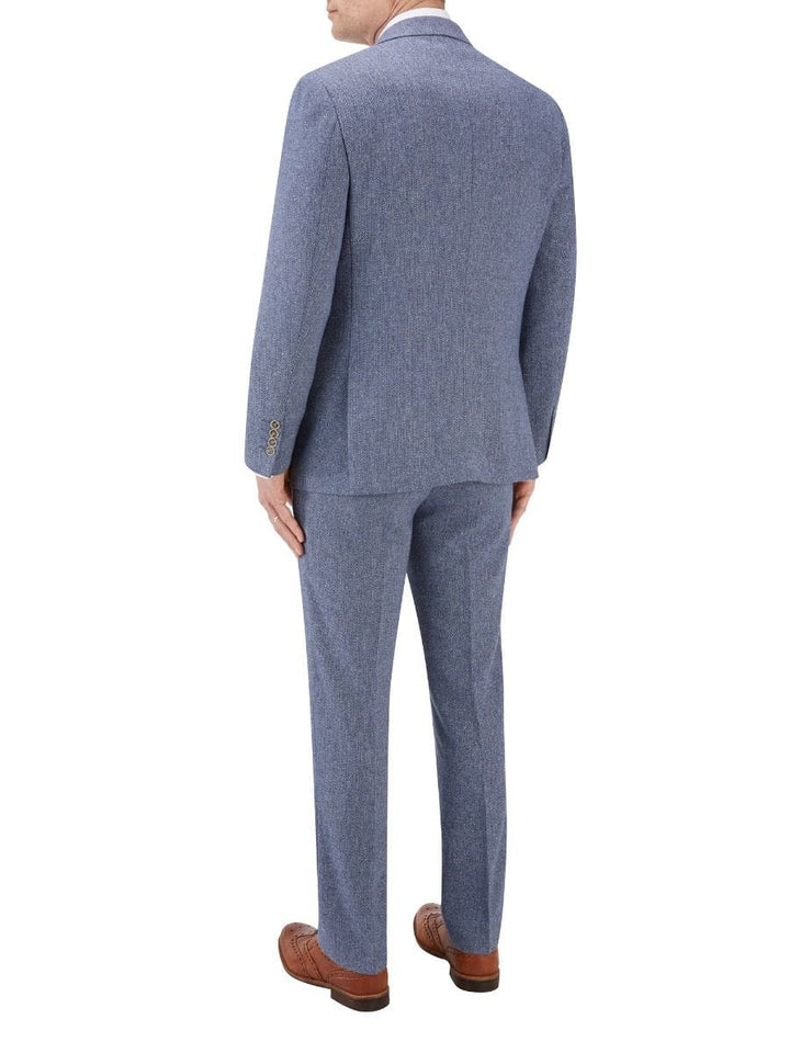 Skopes Jude Blue Herringbone Tweed Jacket - Suit & Tailoring