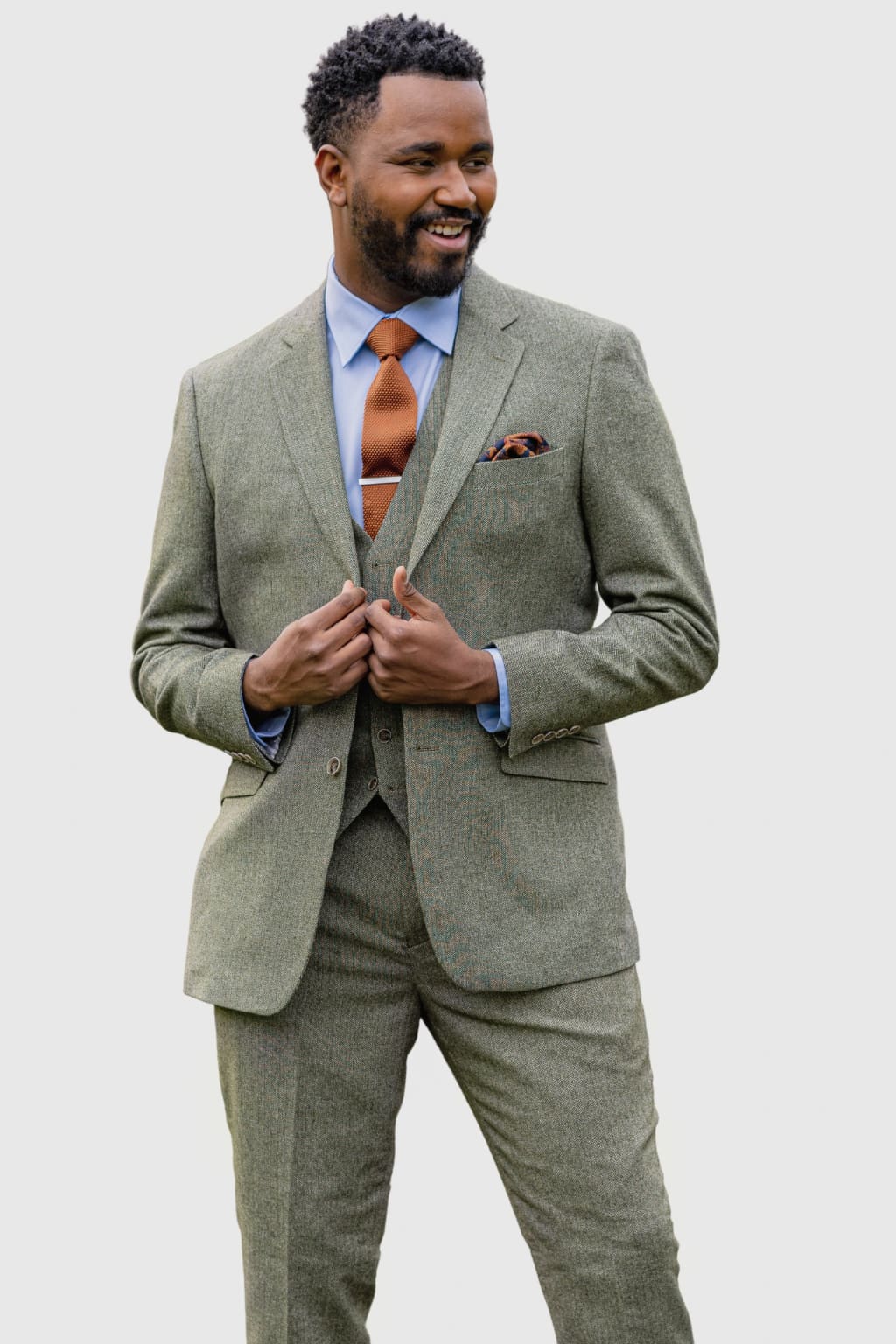 Herringbone tweed 3 deals piece suit