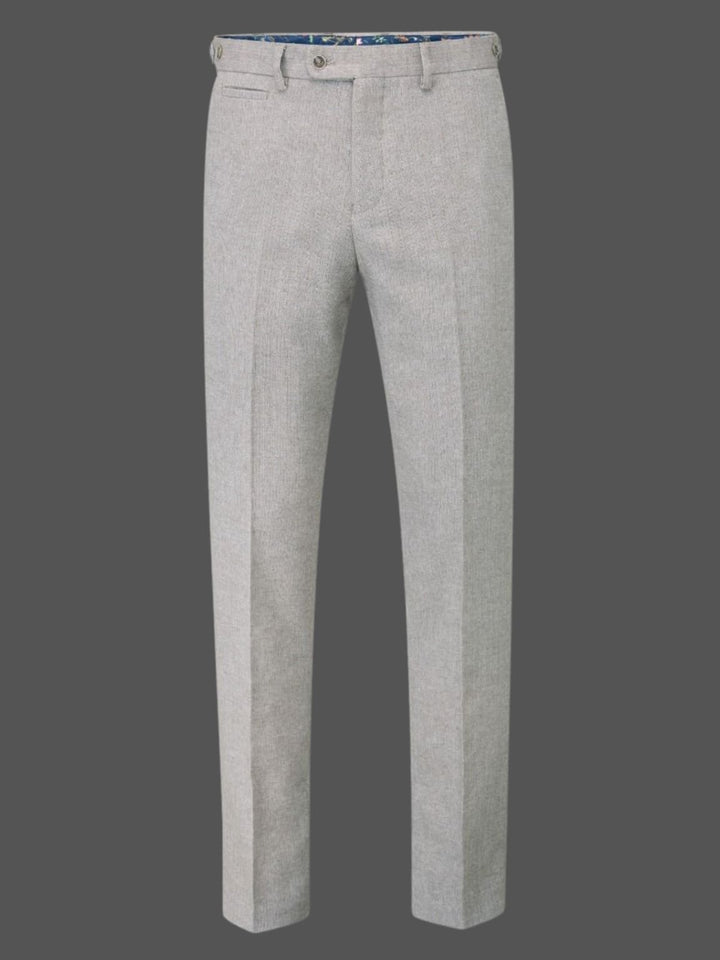 Skopes Jude Stone Beige Herringbone Tweed 3 Piece Suit - Suits