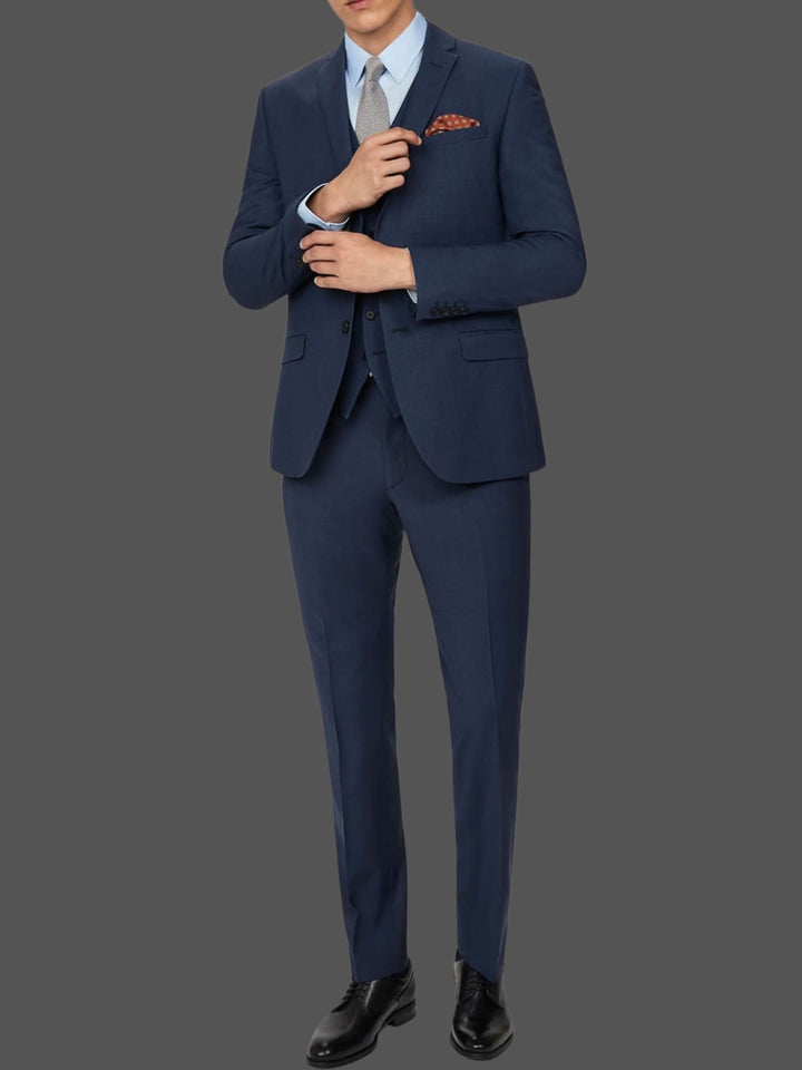 Panama Slim Fit Blue Trousers - Trousers