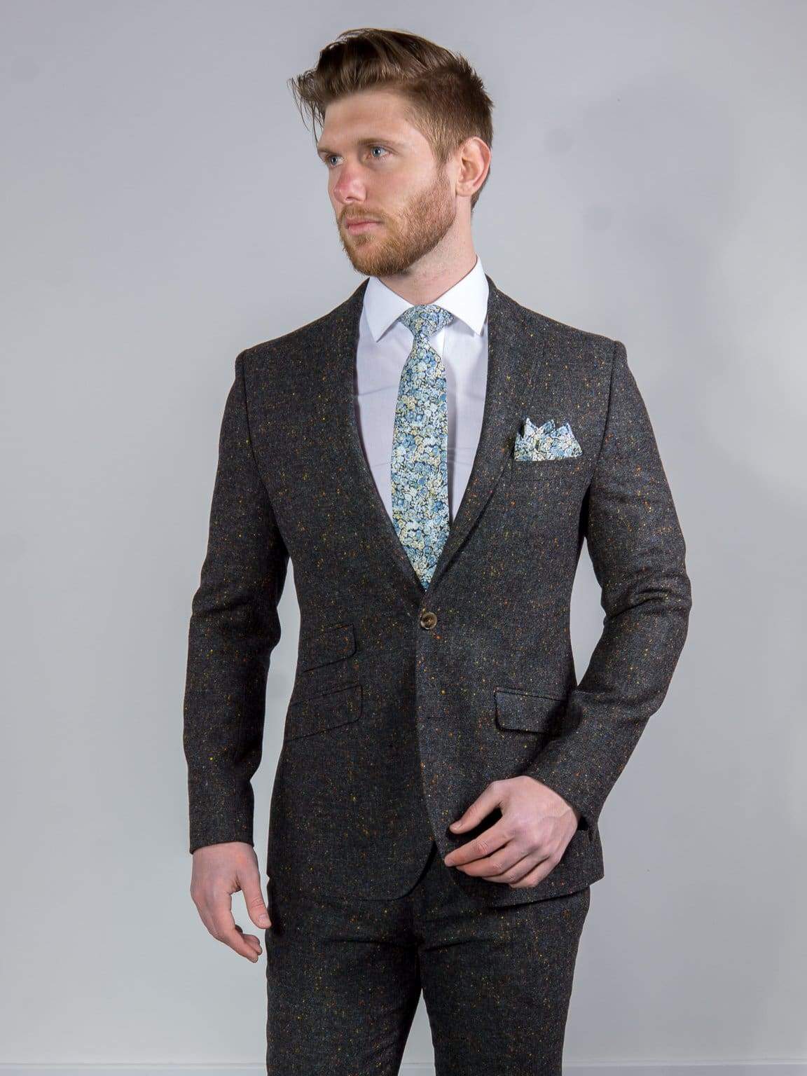 Grey donegal 2025 tweed jacket