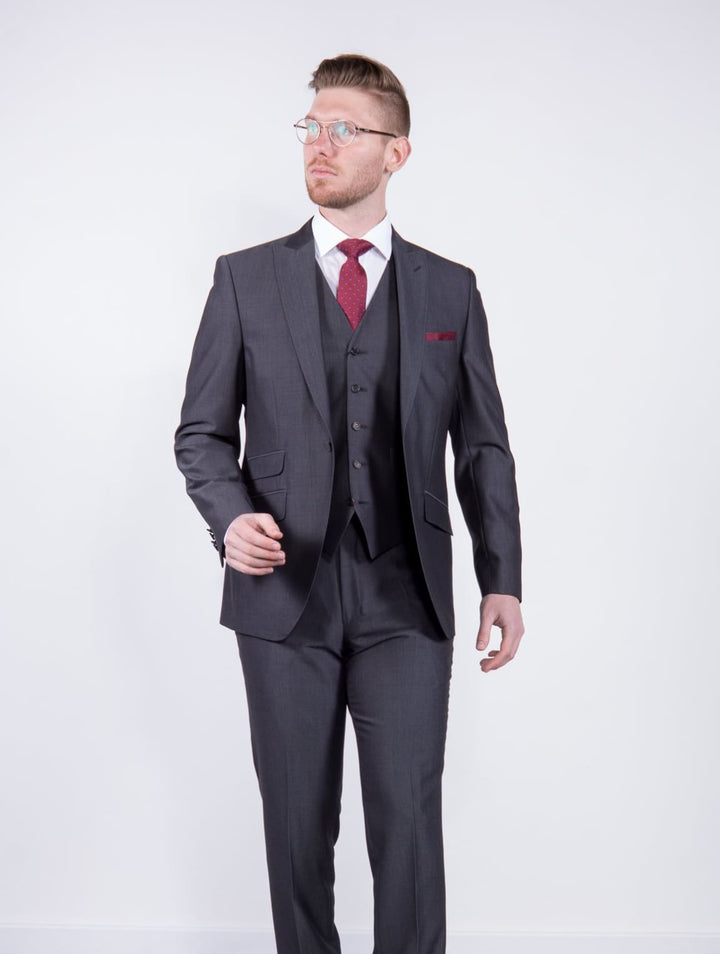 Torre Charcoal Mohair Tailored fit Jacket - Suit & Tailoring